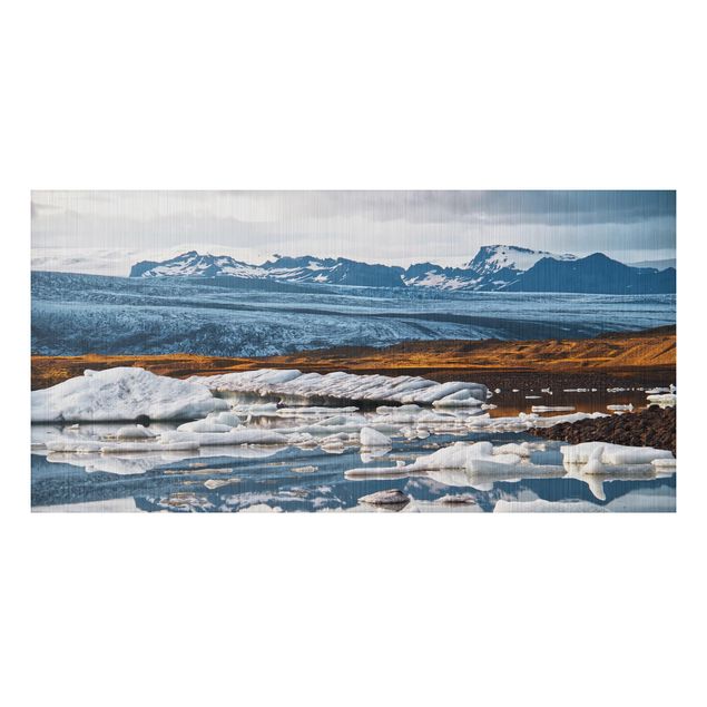 Alu-Dibond - Gletscherlagune - Hochformat