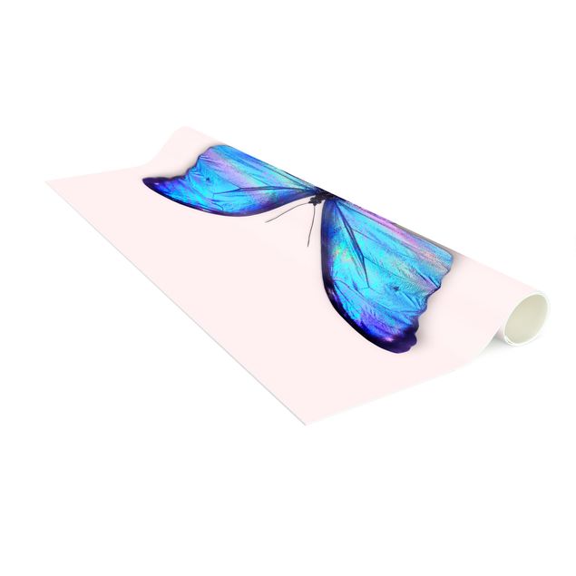 Teppich weiss Holografischer Schmetterling