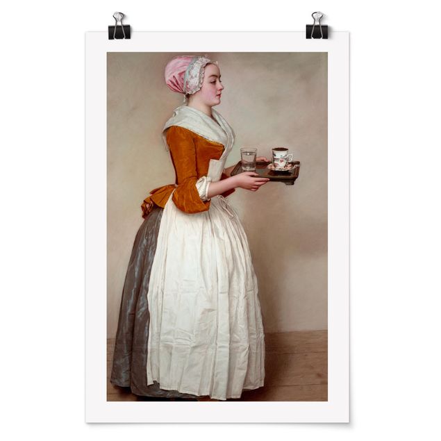 Poster - Jean Etienne Liotard - Das Schokoladenmädchen - Hochformat 3:2
