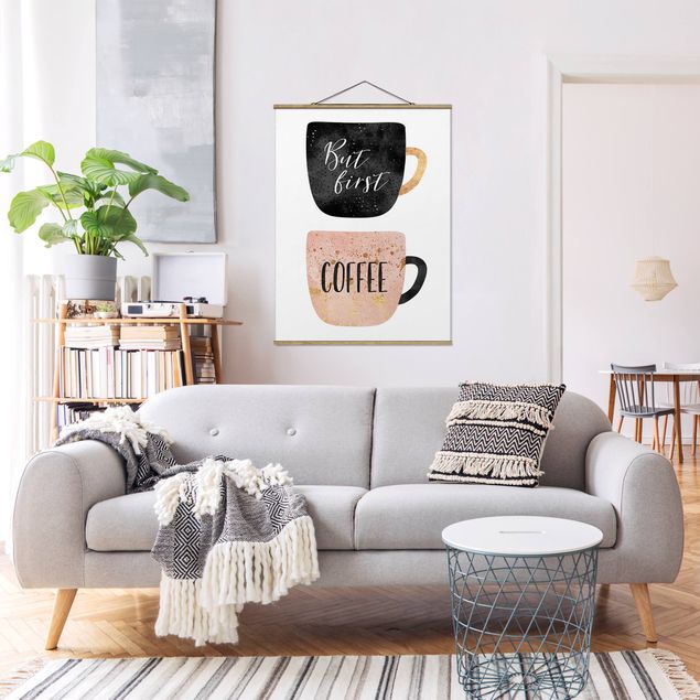 Wandbilder But First, Coffee