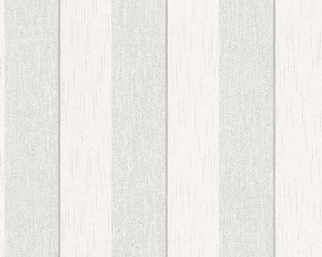 Architects Paper Streifentapete Tessuto 2 in Grau, Weiß