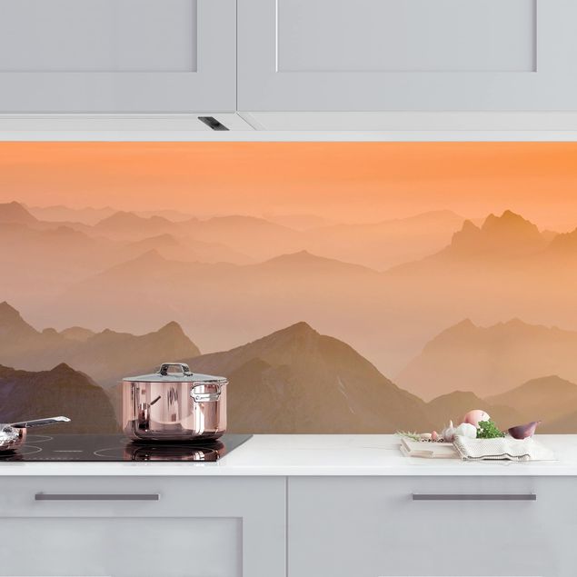 Platte Küchenrückwand Blick von der Zugspitze