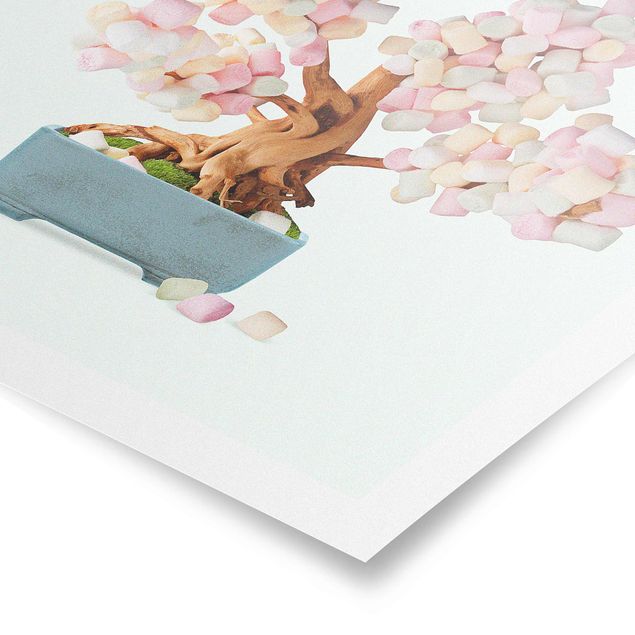 Wandbilder Bonsai mit Marshmallows