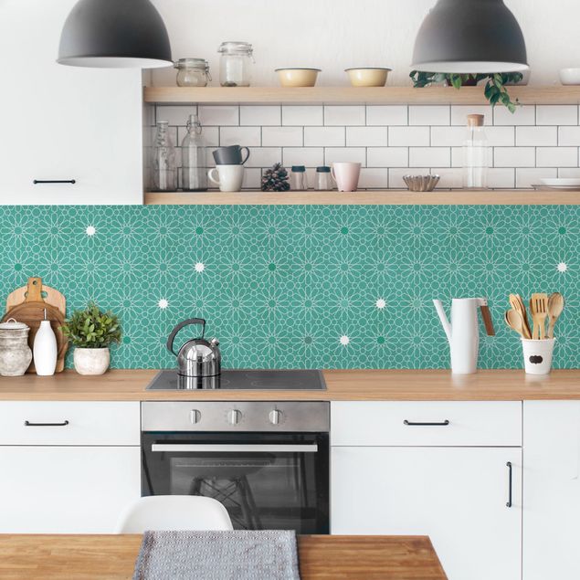 Küchenrückwand selbstklebend Marokkanisches Sternen Muster