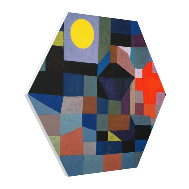 Hexagon Bilder Paul Klee - Feuer bei Vollmond