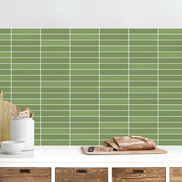 Platte Küchenrückwand Metro Fliesen - Grün