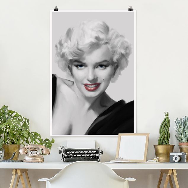 Riesenposter XXL Marilyn auf Sofa