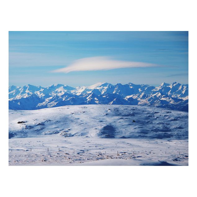 Alu Dibond Bilder Verschneite Bergwelt