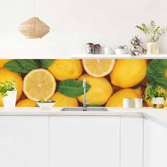 Küche Wandpaneel Saftige Zitronen