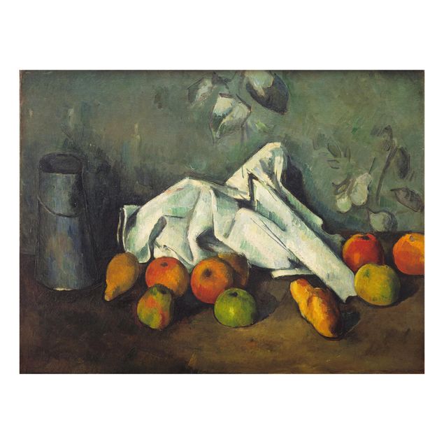 Glas Spritzschutz - Paul Cézanne - Milchkanne und Äpfel - Querformat - 4:3