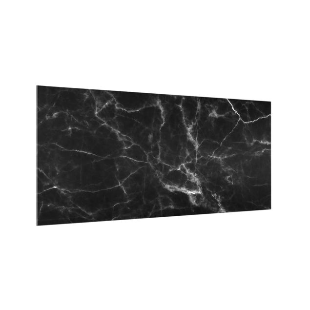 Spritzschutz Glas - Nero Carrara - Querformat - 2:1