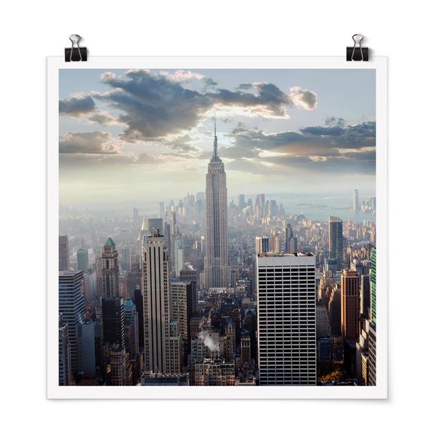 Poster Skylines Sonnenaufgang in New York