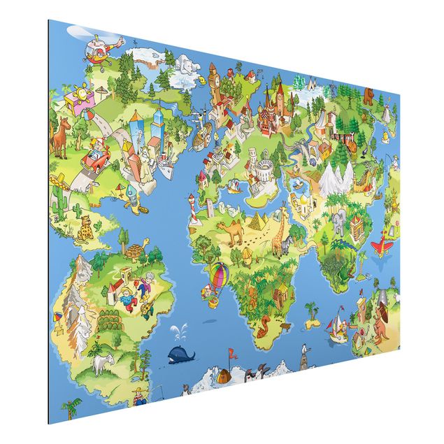 Wandbilder Great and Funny Worldmap