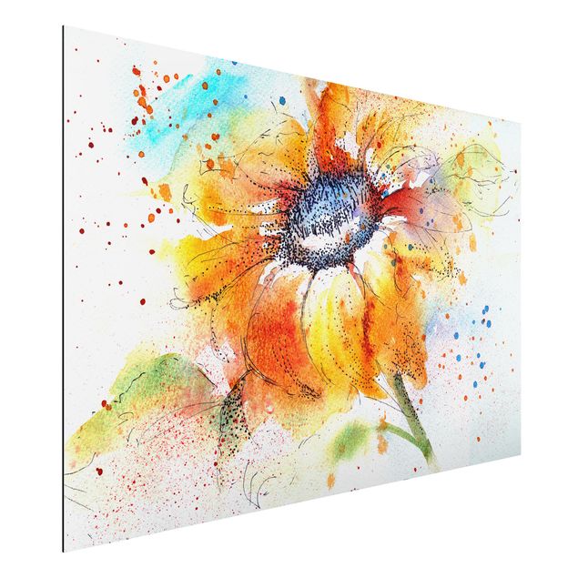 Wandbilder Painted Sunflower