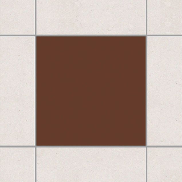 Fliesenaufkleber einfarbig Colour Chocolate Braun