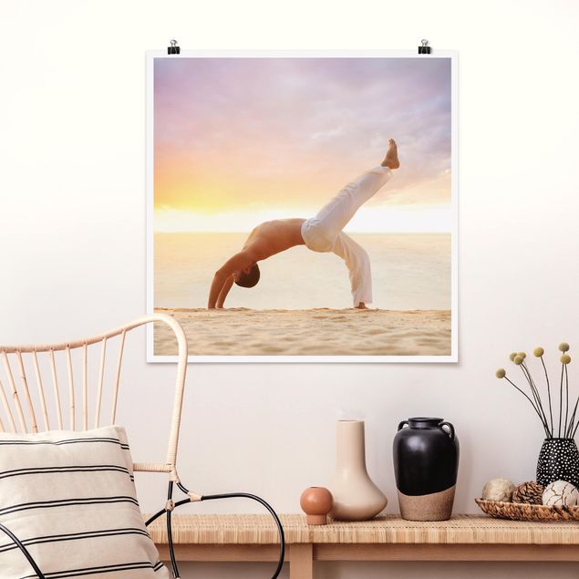 Moderne Poster Yoga in the Morning