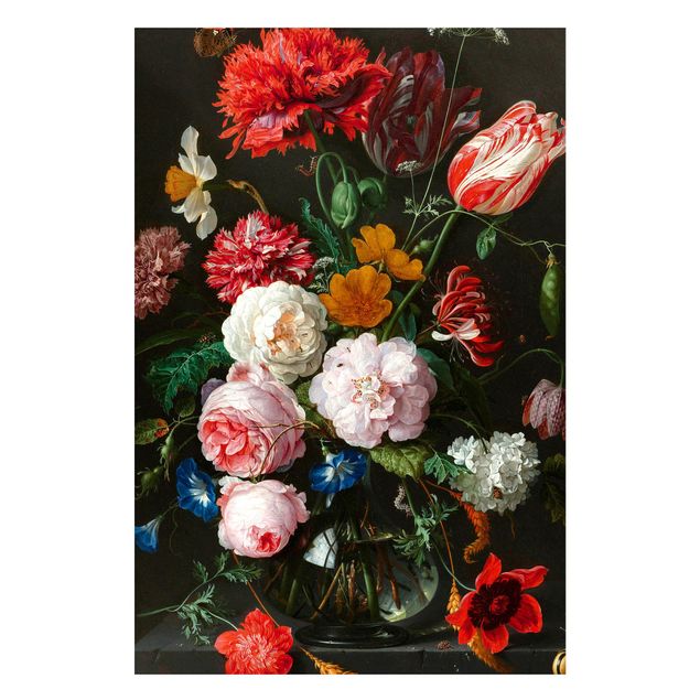 Magnettafel Blume Jan Davidsz de Heem - Stillleben mit Blumen in einer Glasvase