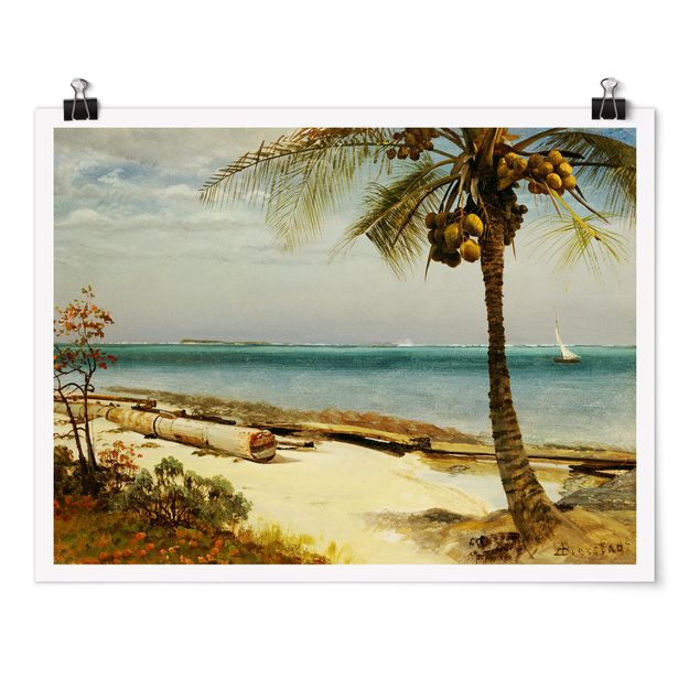 Poster - Albert Bierstadt - Küste in den Tropen - Querformat 3:4