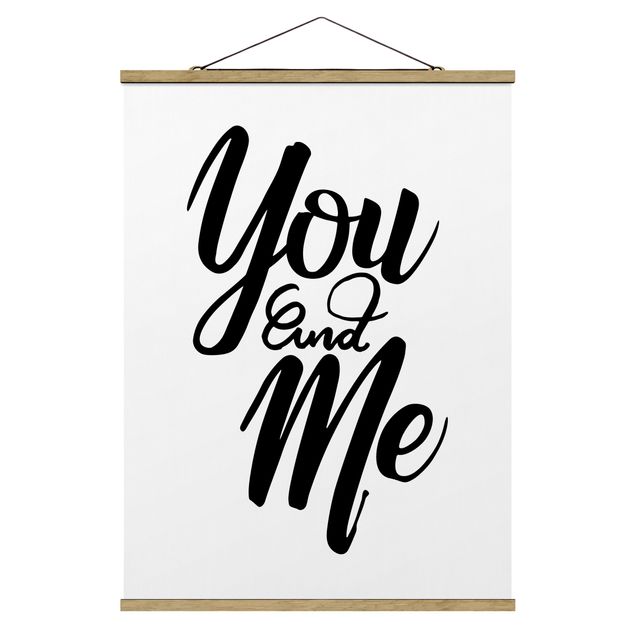 Stoffbild mit Posterleisten - You and me - Hochformat 3:4