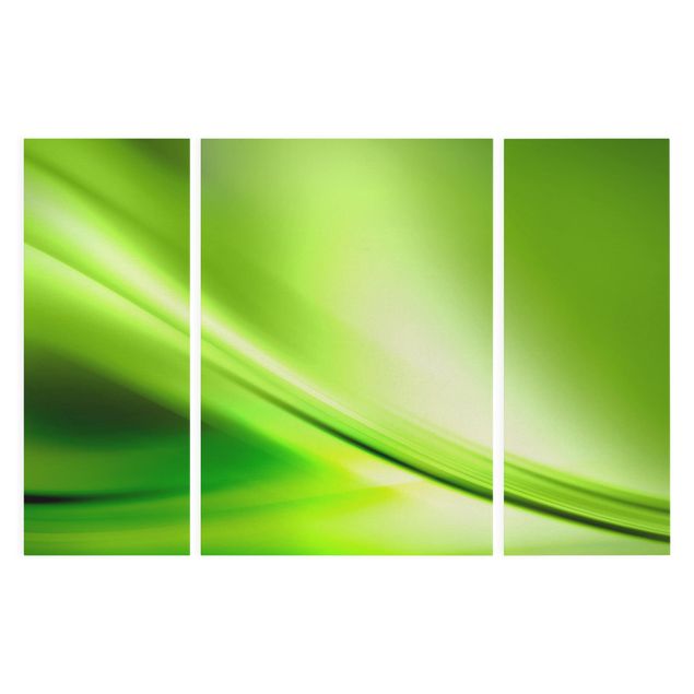 Leinwandbild 3-teilig - Green Valley - Triptychon