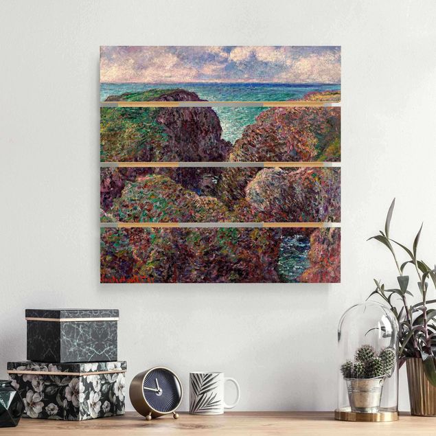 Holzbilder Natur Claude Monet - Felsengruppe Port-Goulphar