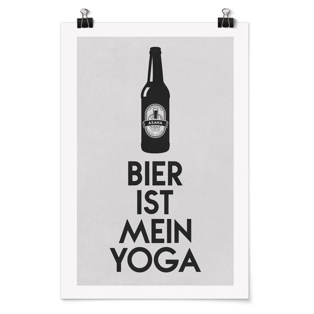 Poster - Bier Ist Mein Yoga - Hochformat 3:2