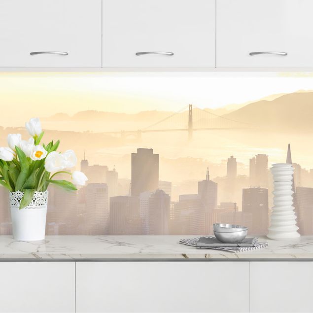 Platte Küchenrückwand San Francisco im Morgengrauen