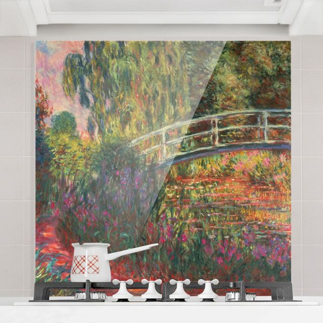 Spritzschutz Wälder Claude Monet - Japanische Brücke im Garten von Giverny