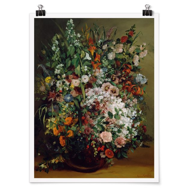 Bilder Gustave Courbet - Blumenstrauß in Vase