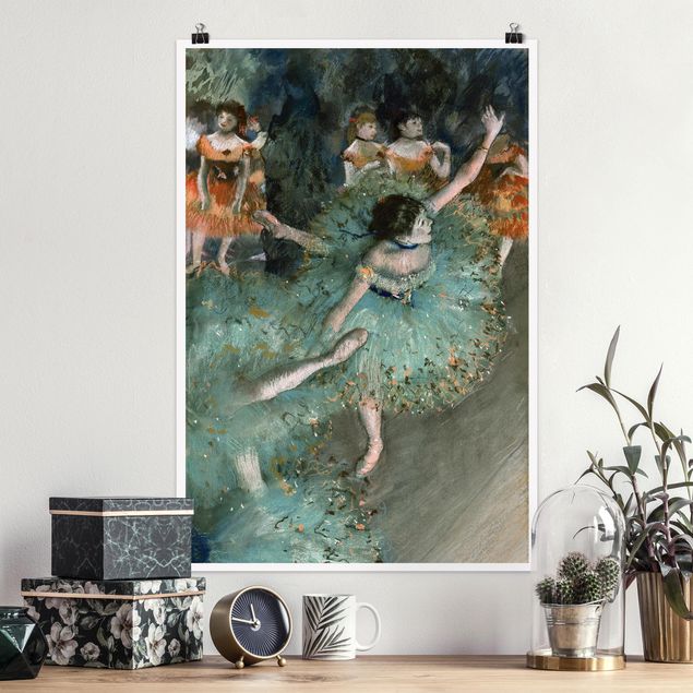 Poster - Edgar Degas - Tänzerinnen in Grün - Hochformat 3:2