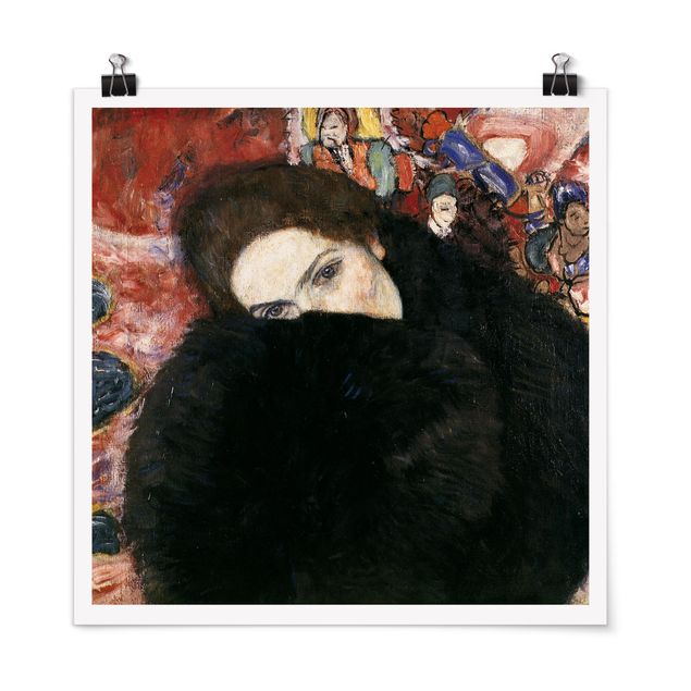 XXL Poster Gustav Klimt - Dame mit Muff