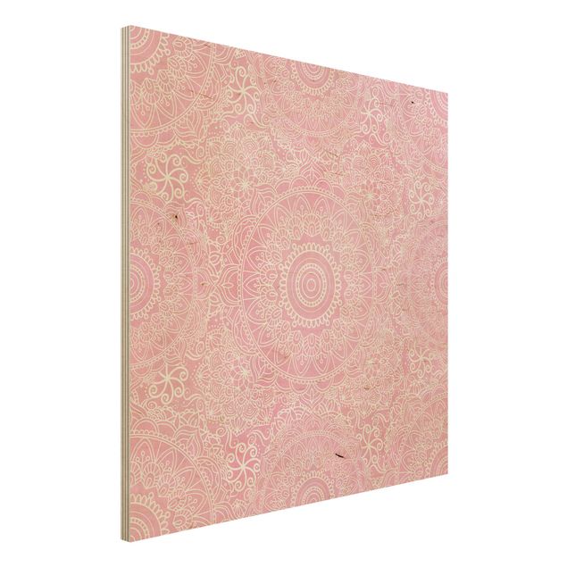 Holzbilder Muster Muster Mandala Rosa