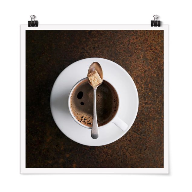 Poster - Süßer Kaffee - Quadrat 1:1