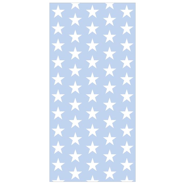 Raumteiler - Weiße Sterne auf Blau 250x120cm