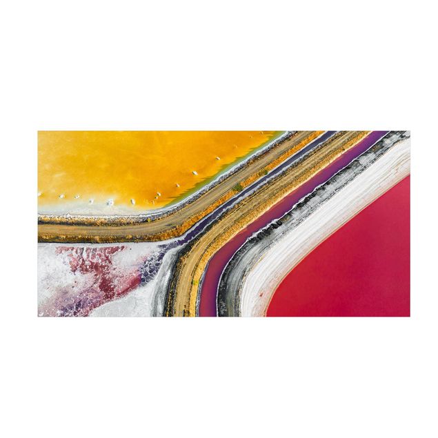 Bunte Teppiche Farbenspiel im kalifornischen Salzsee