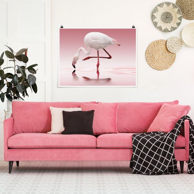 Moderne Poster Flamingo Dance