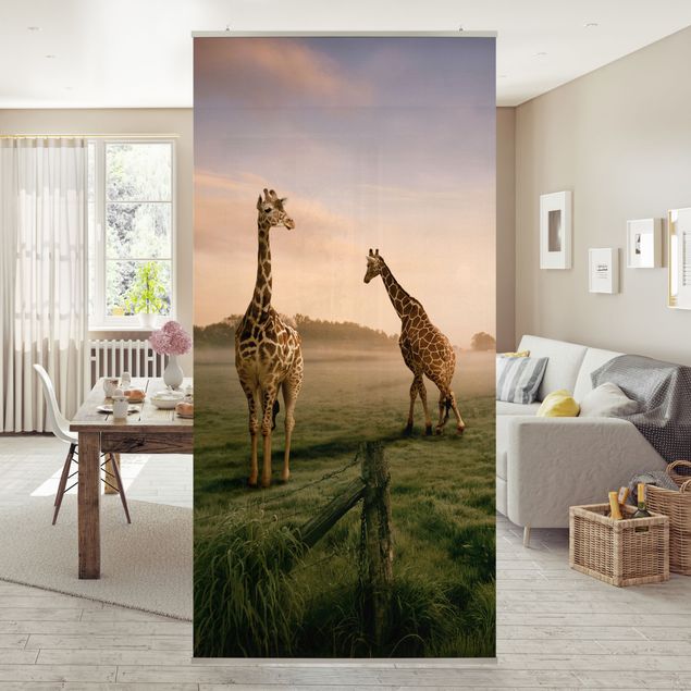 Raumtrenner Vorhang Surreal Giraffes