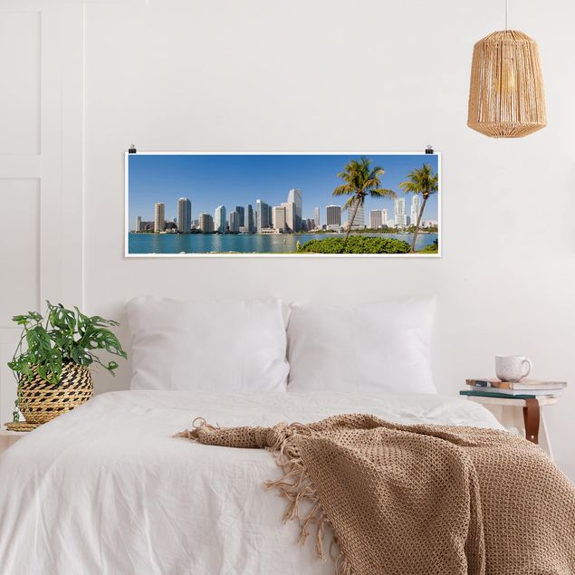 Moderne Poster Miami Beach Skyline
