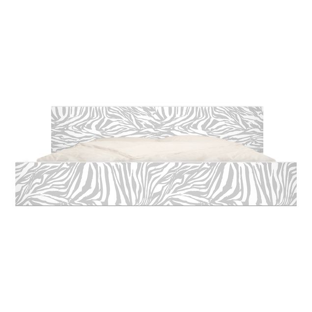 Klebefolie matt Zebra Design hellgrau Streifenmuster