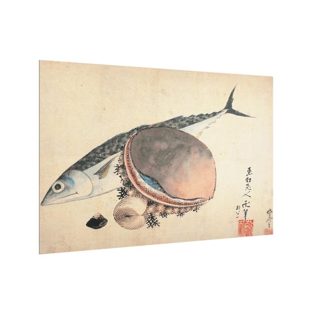 Hokusai Prints Katsushika Hokusai - Makrele und Seemuscheln