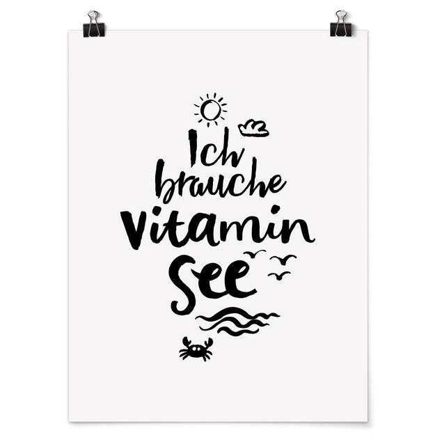 Poster - Ich brauche Vitamin See - Hochformat 3:4