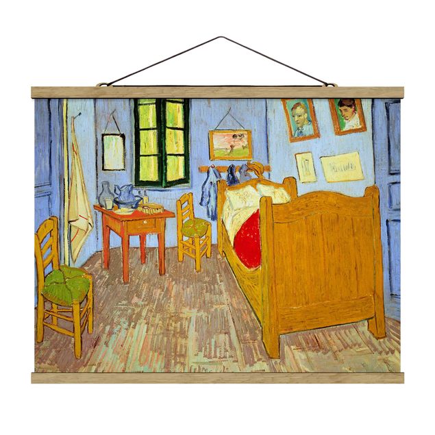 Stoffbilder mit Posterleisten Vincent van Gogh - Schlafzimmer in Arles