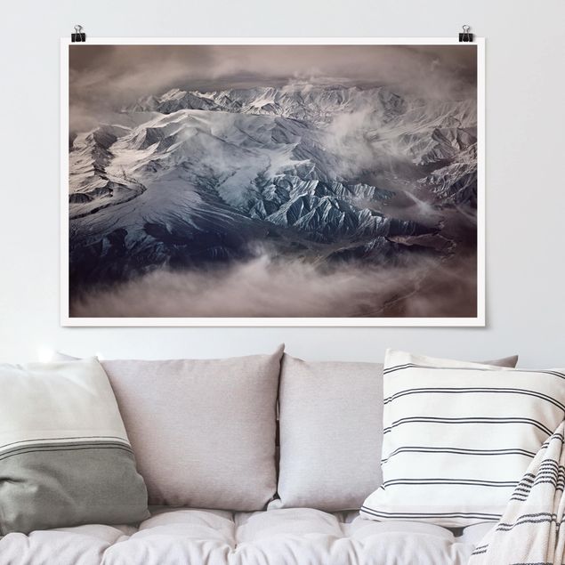 Poster Berge Berge von Tibet
