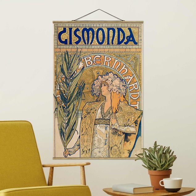 Jugendstil Bilder Alfons Mucha - Plakat für Theaterstück Gismonda