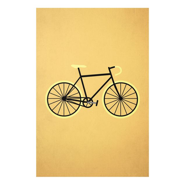 Wandbilder Fahrrad in Gelb