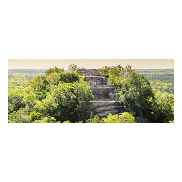 Glasbilder Natur Pyramide von Calakmul