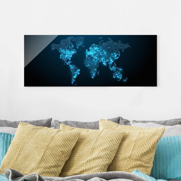 schöne Bilder Connected World Weltkarte