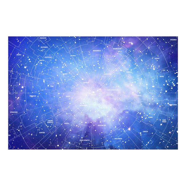 Glasbild - Sternbild Himmelkarte - Quer 3:2
