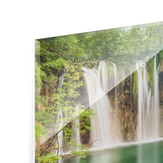 Glasbild - Wasserfall Plitvicer Seen - Quer 4:3