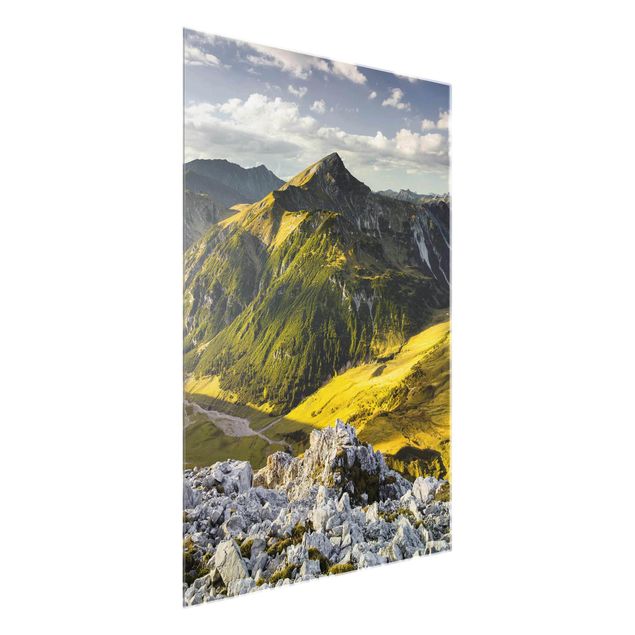 schöne Bilder Berge und Tal der Lechtaler Alpen in Tirol
